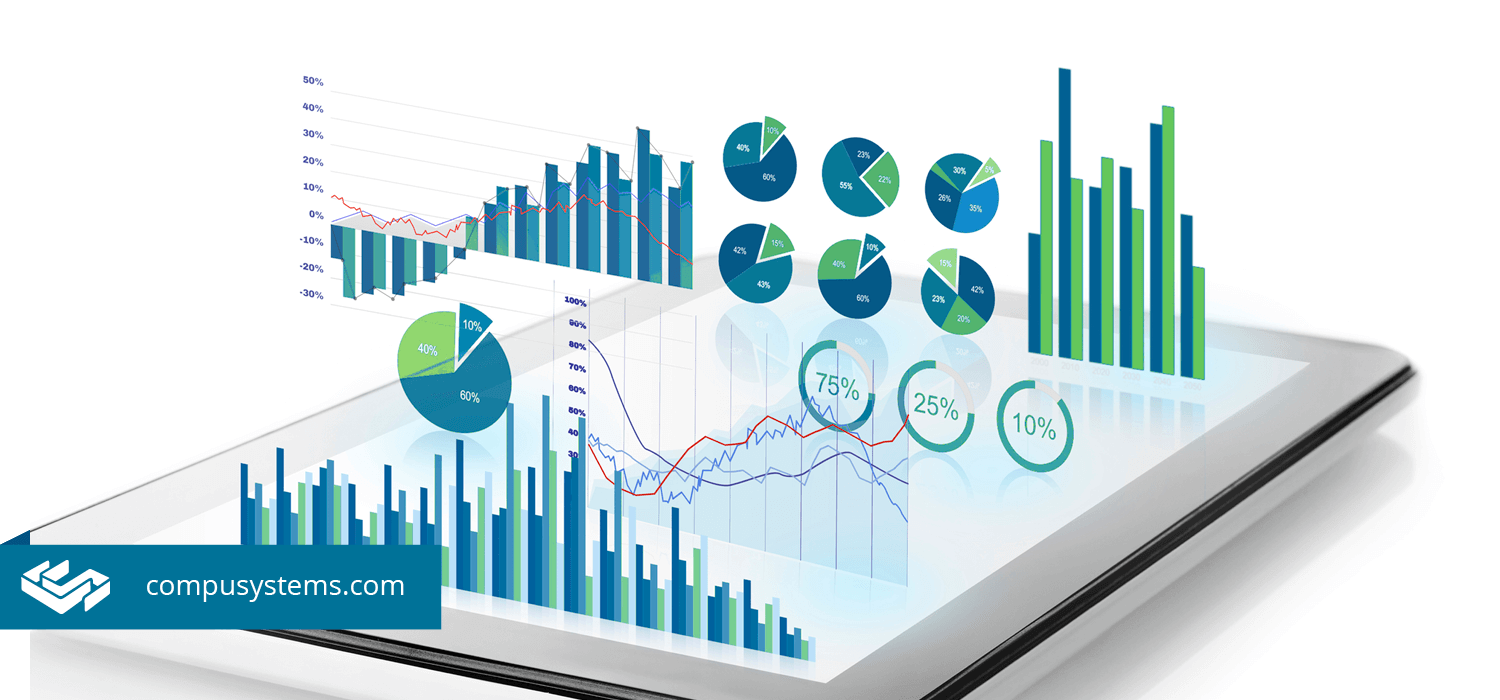 CompuSystems 3D Analytics Platform for trade shows, displaying easy to use interface and comprehensive statistics