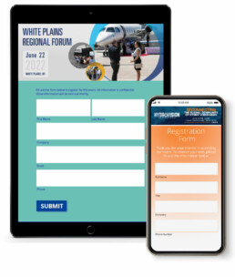 Phone and tablet showing easy and elegant registration experience