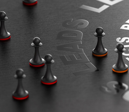 Incorporating lead retrieval into your marketing strategy, chess pieces on a board with lead retrieval graphics