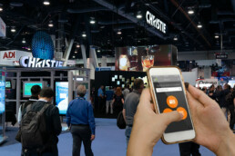 Check-in analytics on phone at trade show