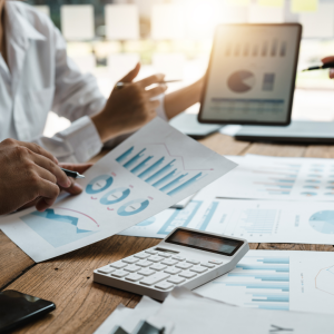 Business data dashboard analysis by ingenious computer softw CANVA